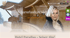 Desktop Screenshot of paradiso-hotel.com